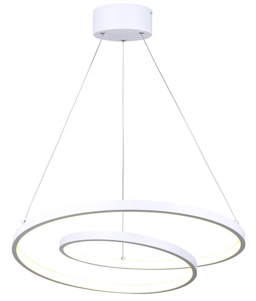 LIVANA, LCH259A20WH, MWH Color, 20" Width Cord LED Chandelier, 29W LED (Integrated), Dimmable