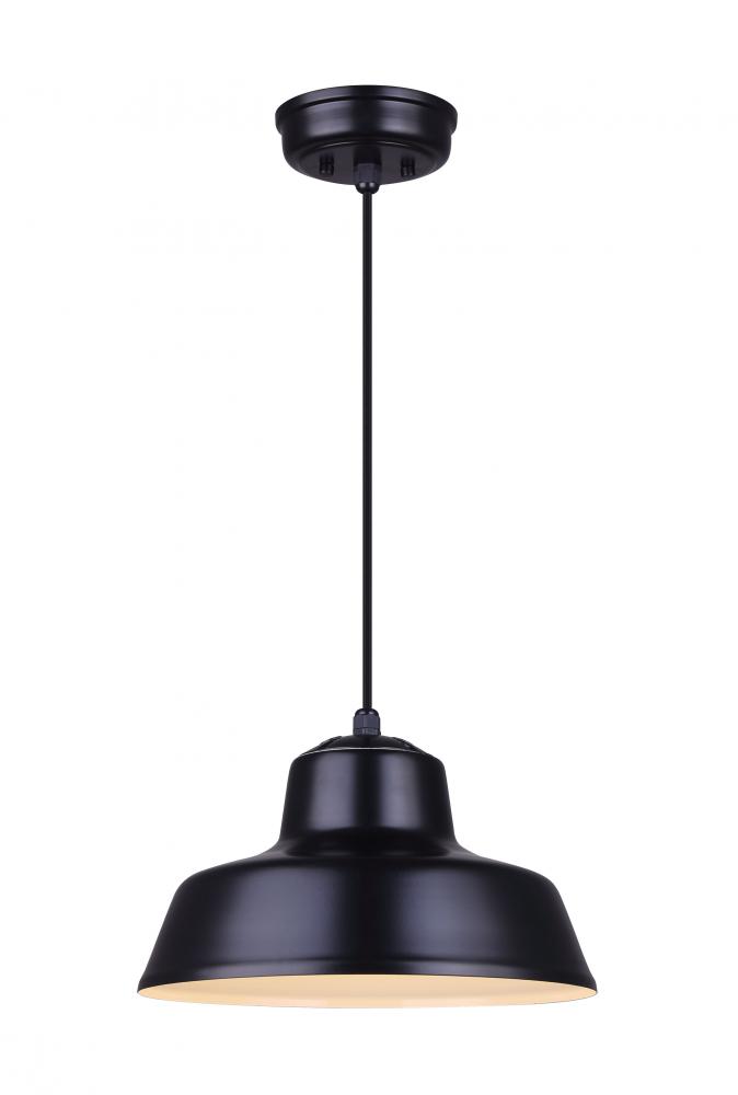 LEVI, IPL1095A01BK, MBK Color, 1 Lt Cord Pendant, 100W Type A, 14.375" W x 12 - 108" H