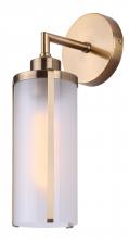 Canarm IWF2097B01GD - DAPHNE 4.75 in. 1 Light Gold Sconce with Frosted Glass Shade