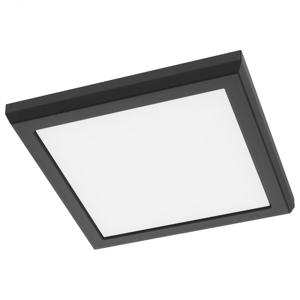 Blink Performer - 10 Watt LED; 7 Inch Square Fixture; Black Finish; 5 CCT Selectable