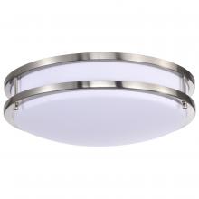 Nuvo 62/1636 - Glamour LED 14 inch; Flush Mount Fixture; Brushed Nickel Finish; CCT Selectable 3K/4K/5K