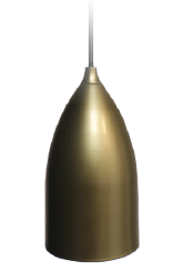 The Bullet 1-Light Small Metal Shade Bullet Pendant - CG/SV