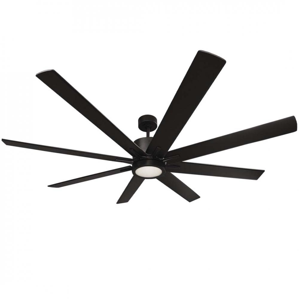 8-Blade 66" MB Fan Matte Black/Walnut Blades 20W LED 3K,4K,5K