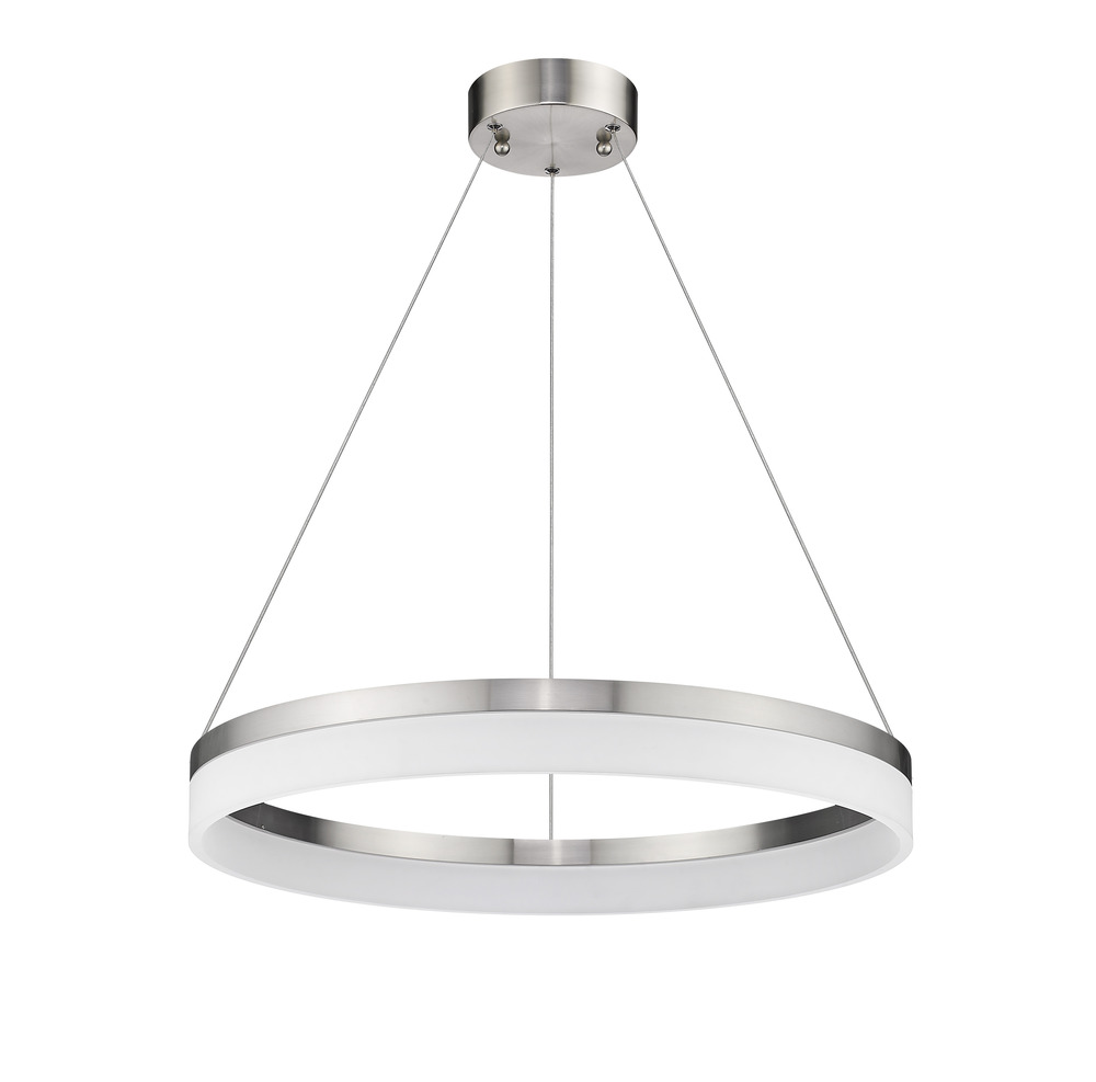 Vivio Elio 24" 35W LED Halo Acrylic Lens Pendant Brushed Nickel