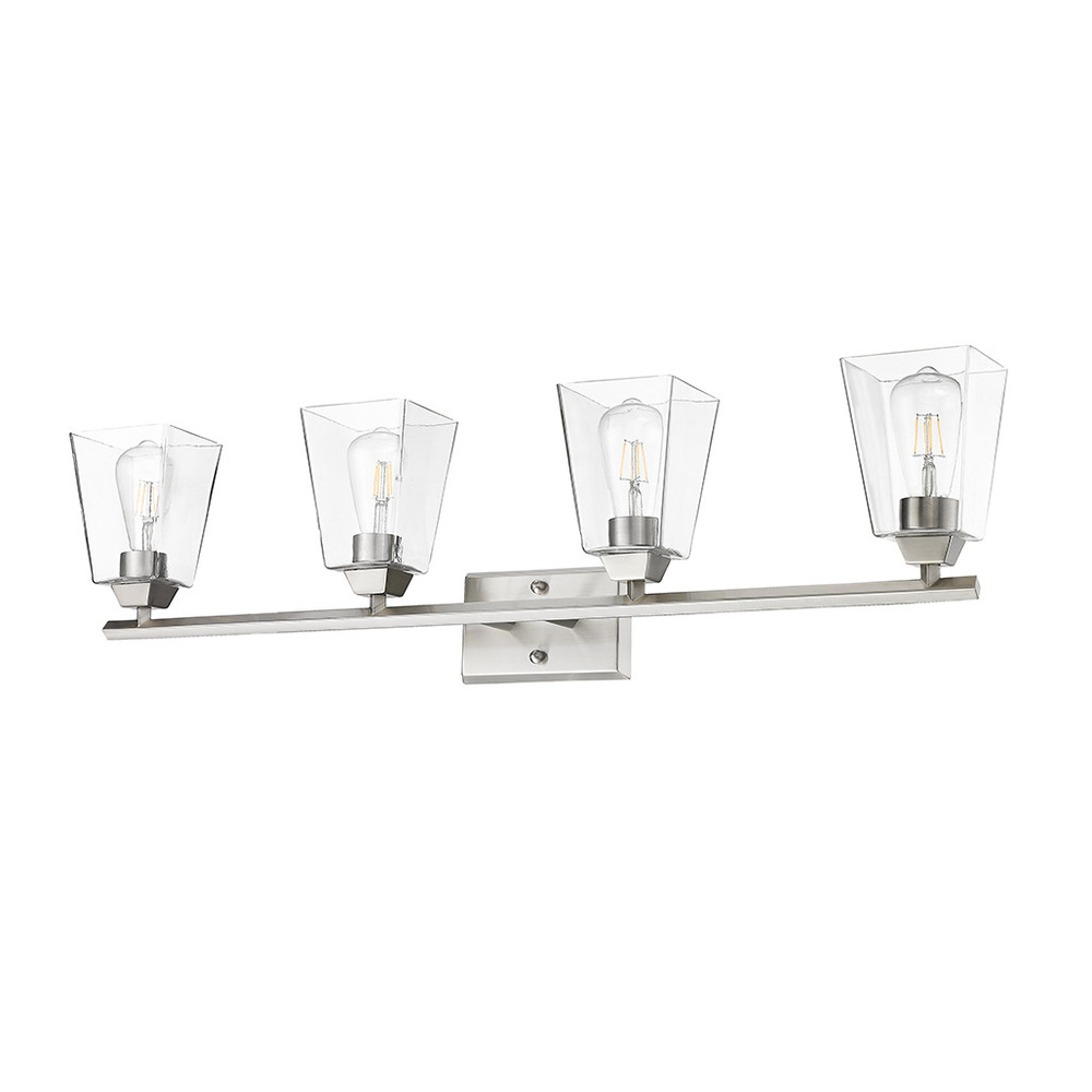 4-Light Clear Glass Vanity - NK