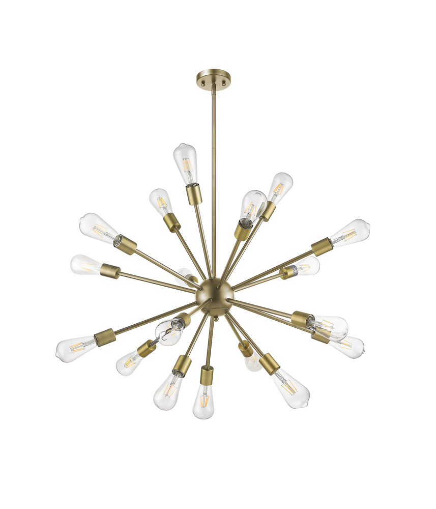 18-Light Chandelier - Matte Gold