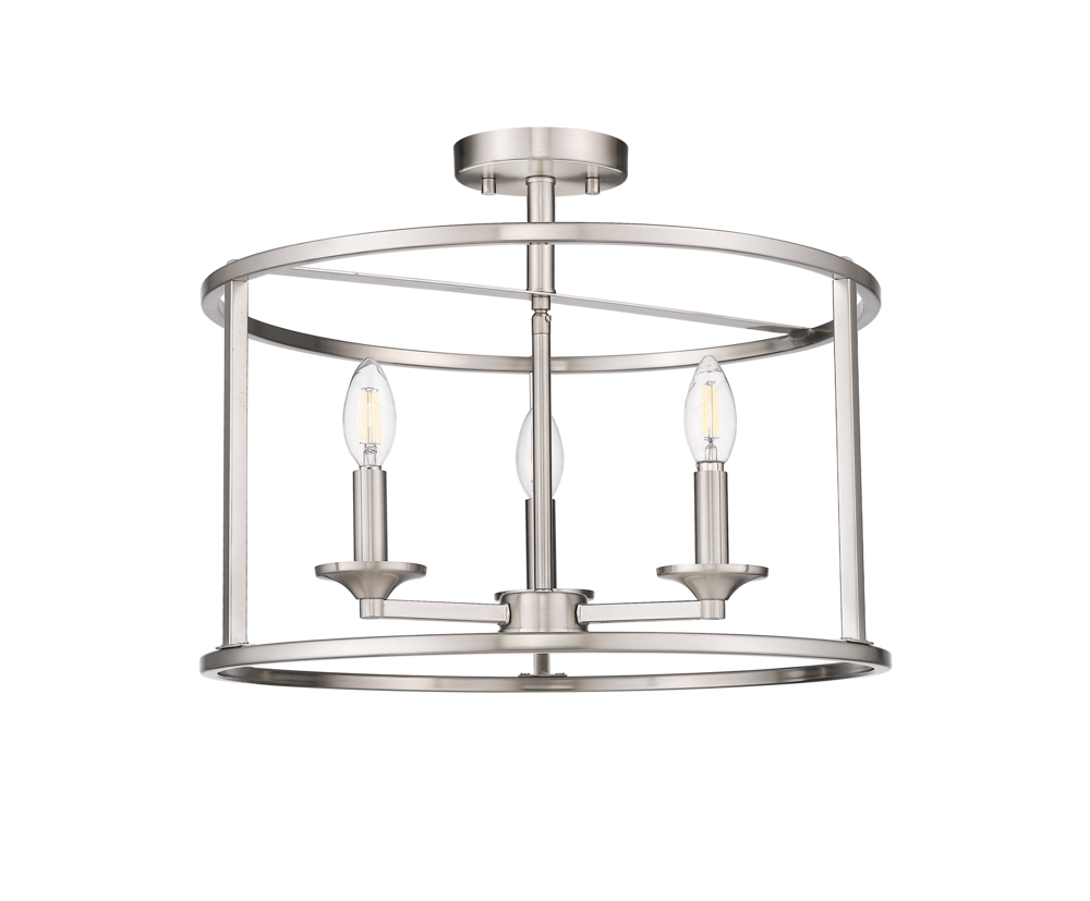 Vivio Alfred 3-Light Round Open Semi-Flush Mount - NK