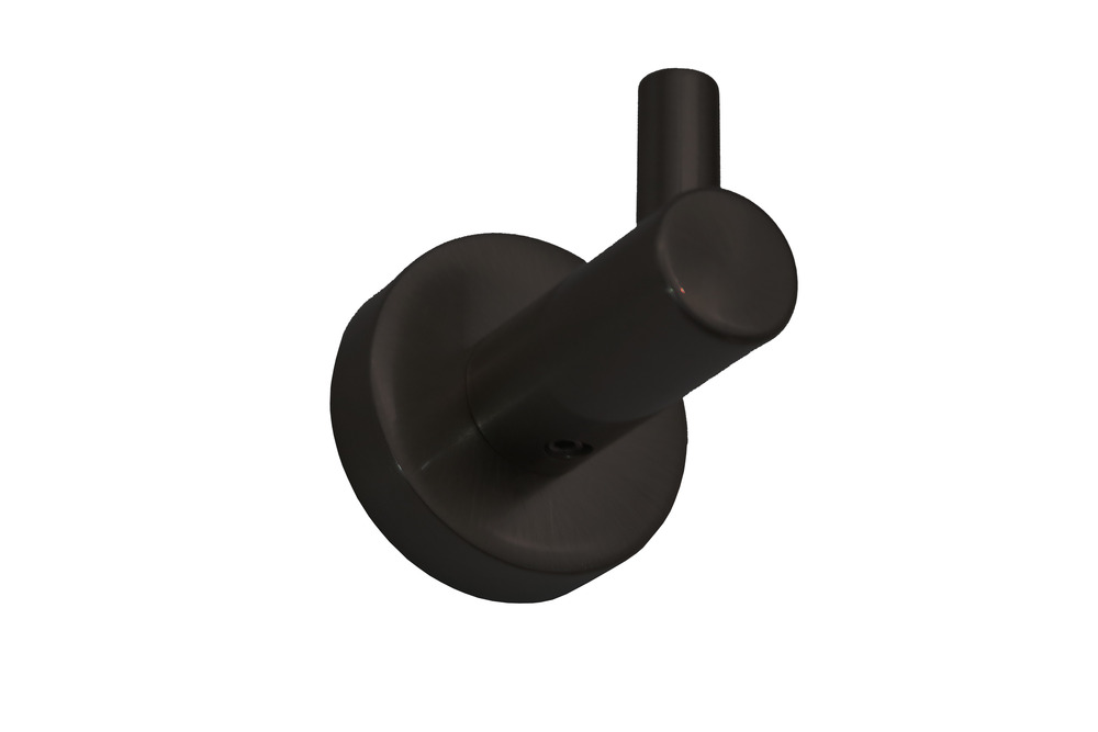 Modern Round Single Robe Hook - Matte Black