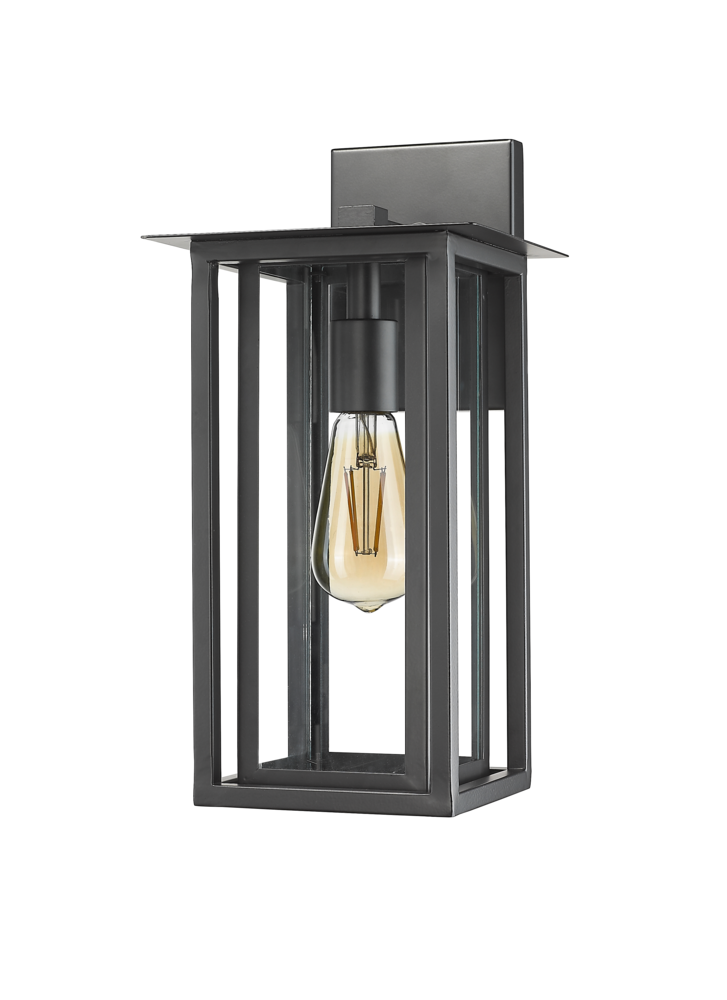 Mare Medium Coach Light - Matte Black - Clear Glass