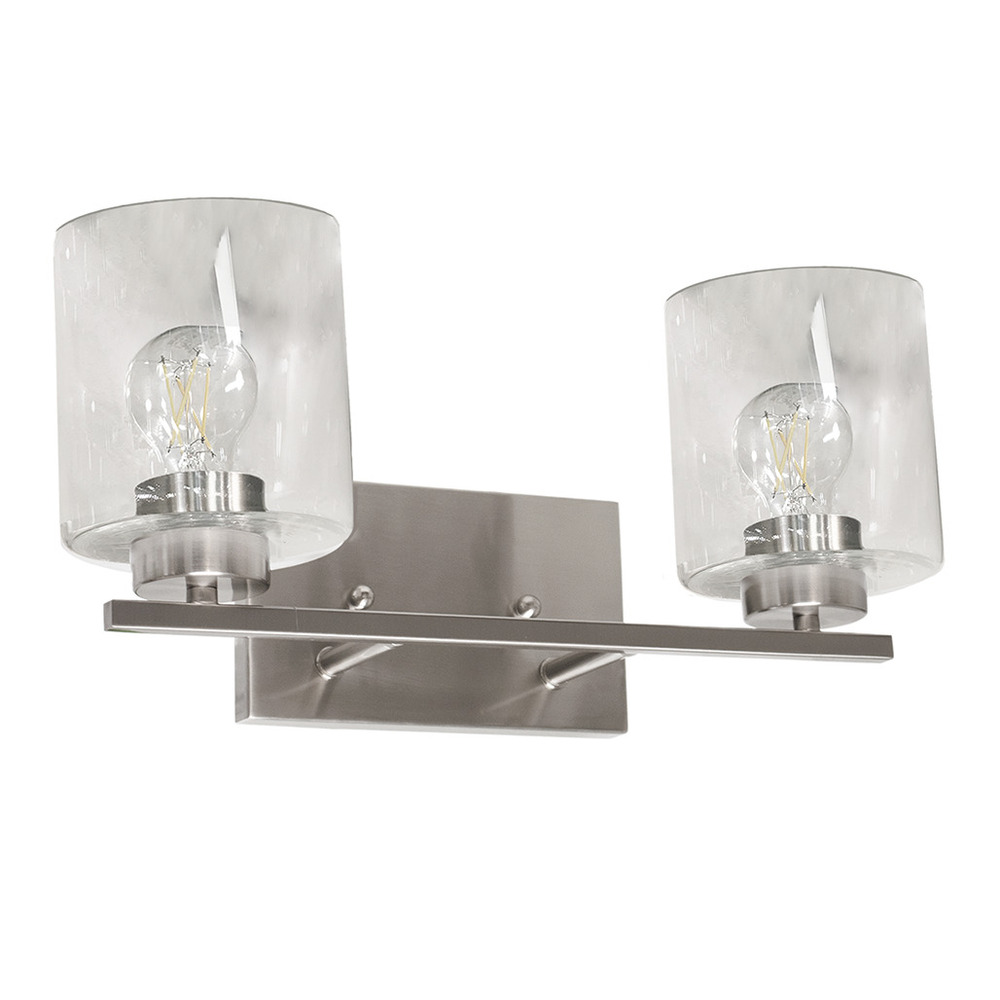 2-Light Clear Glass Vanity - NK