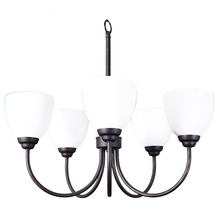 HOMEnhancements 20748 - Laredo 5-Light Chandelier - MB White Glass