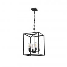 HOMEnhancements 21270 - Rosslyn 4-Light Entry -MB ALL MATTE BLACK