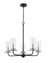 HOMEnhancements 70154 - Vivio 5-Light Aura Two-Toned Chandelier - CG,MB,NK