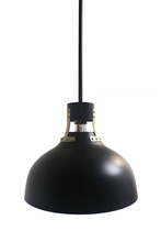 HOMEnhancements 70214 - Vivio Octavia Steel Shade Pendant - Matte Black/Champagne Gold