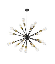 HOMEnhancements 70223 - 18-Light Chandelier - Matte Black/Matte Gold