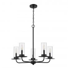 HOMEnhancements 70577 - Vivio 5-Light Clear Glass Chandelier - MB