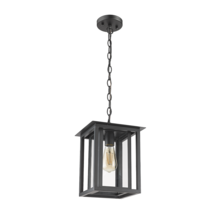 HOMEnhancements 20613 - Noro Hanging Coach Light - Matte Black - Clear Glass