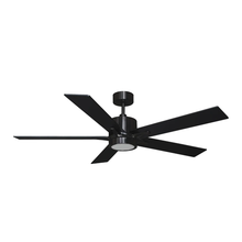 HOMEnhancements 20268 - 5-Blade 52" MB Modern Cylinder Fan Matte Black Walnut Blades WC-6-WH