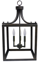 HOMEnhancements 19464 - Three Light Square Open Lantern-Bronze