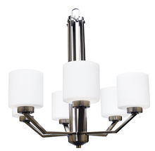 HOMEnhancements 18515 - Paris 6-Light Chandelier - NK White Cylinder Glass