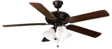 HOMEnhancements 18710 - 52" 5 Blade RB Fan W/White 4-Light Kit (4x9.5 LED 3000K)