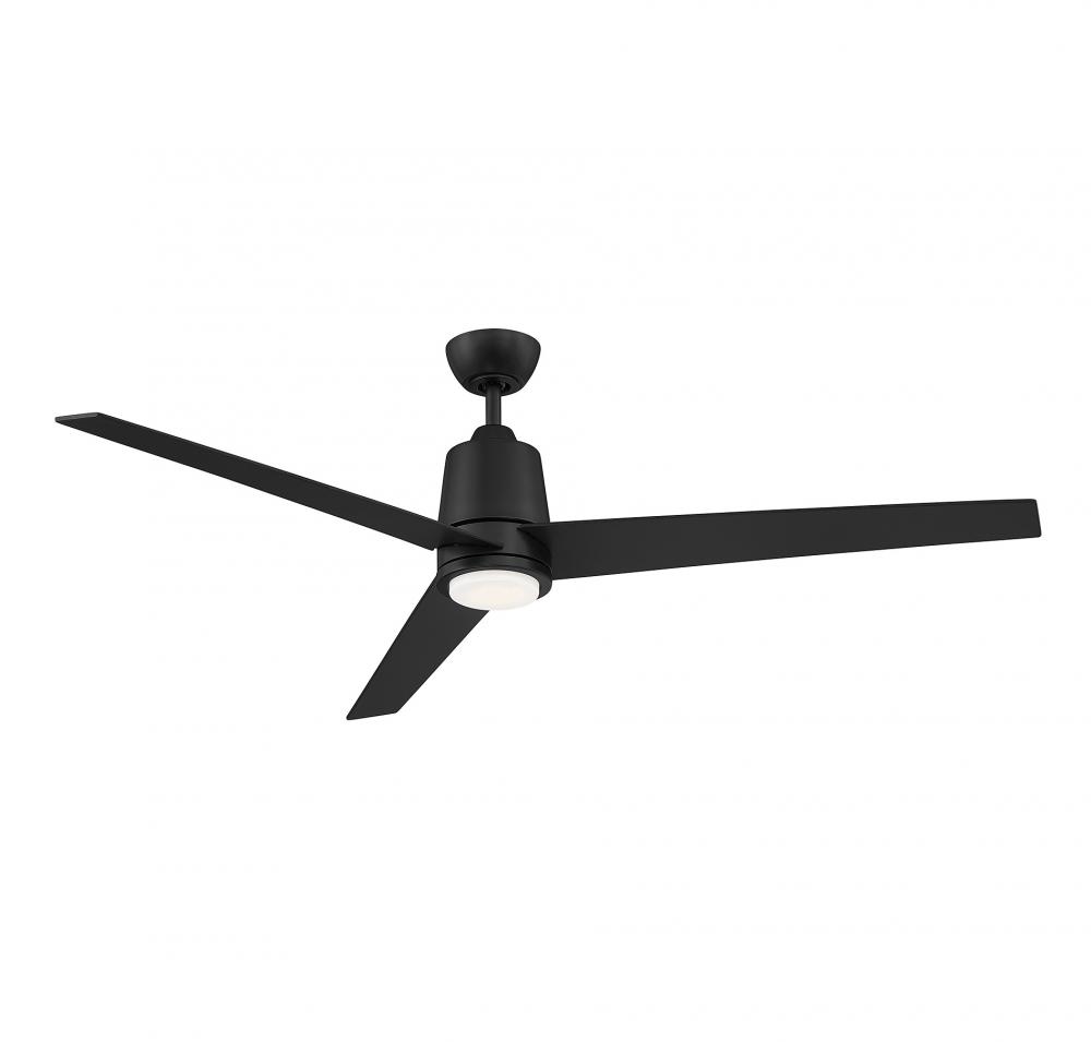 56" LED Ceiling Fan in Matte Black