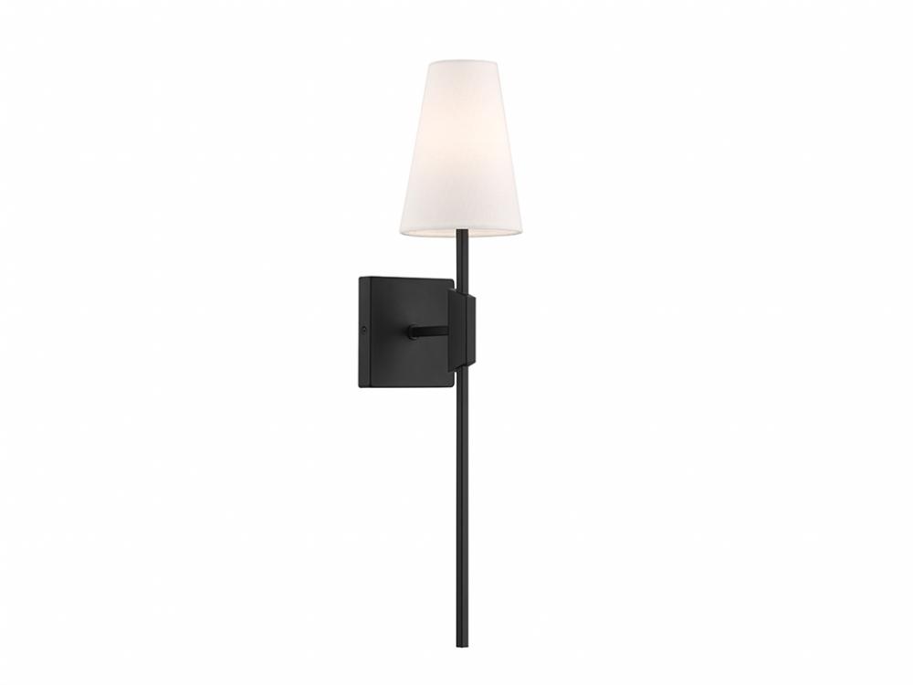 1-Light Wall Sconce in Matte Black