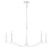 Savoy House Meridian M10086BQW - 5-Light Chandelier in Bisque White