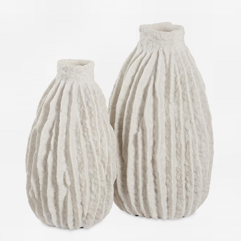 Uttermost Ivory Ridge Vases Set/2