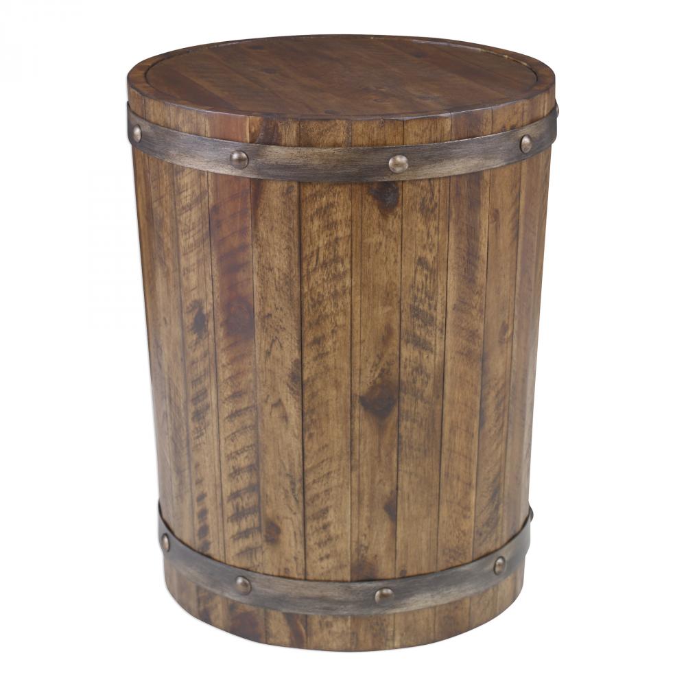 Uttermost Ceylon Wine Barrel Side Table