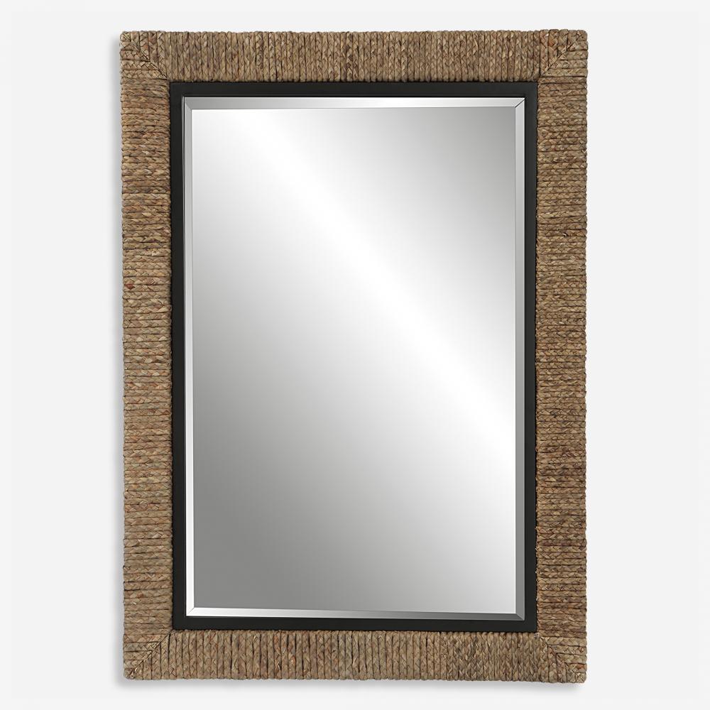 Island Braided Straw Mirror