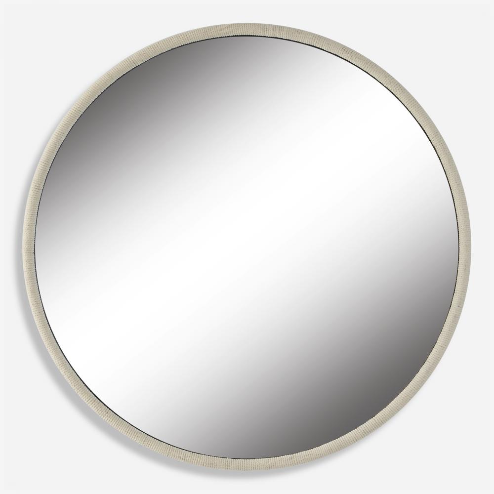 Uttermost Ranchero White Round Mirror