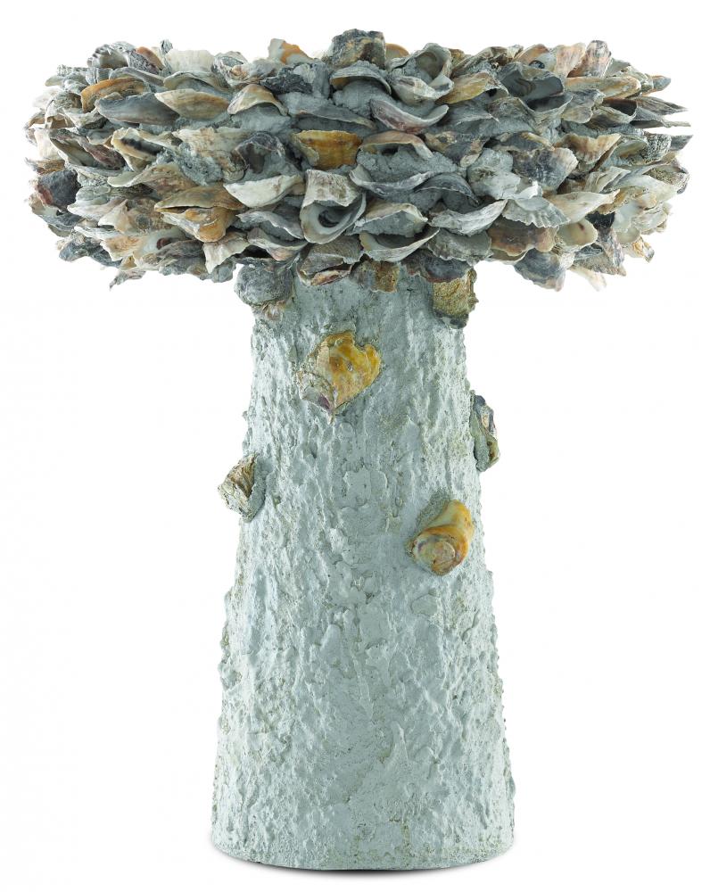 Oyster Shell Medium Bird Bath