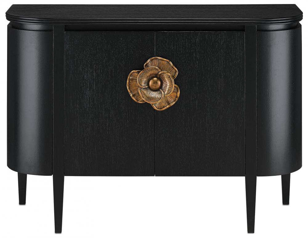 Briallen Black Demi-Lune Cabinet