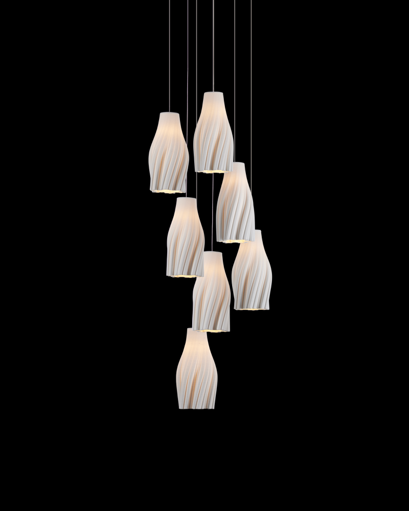 Posh 7-Light Round Multi-Drop Pendant