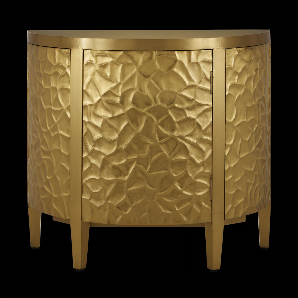 Auden Brass Demi-Lune Cabinet