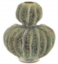 Currey 1200-0299 - Sunken Boat Double Gourd Green Vase