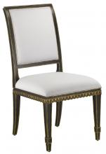 Currey 7000-0161 - Ines Black Chair, Muslin