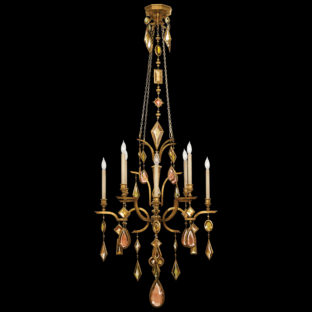 Encased Gems 31"W Round Chandelier