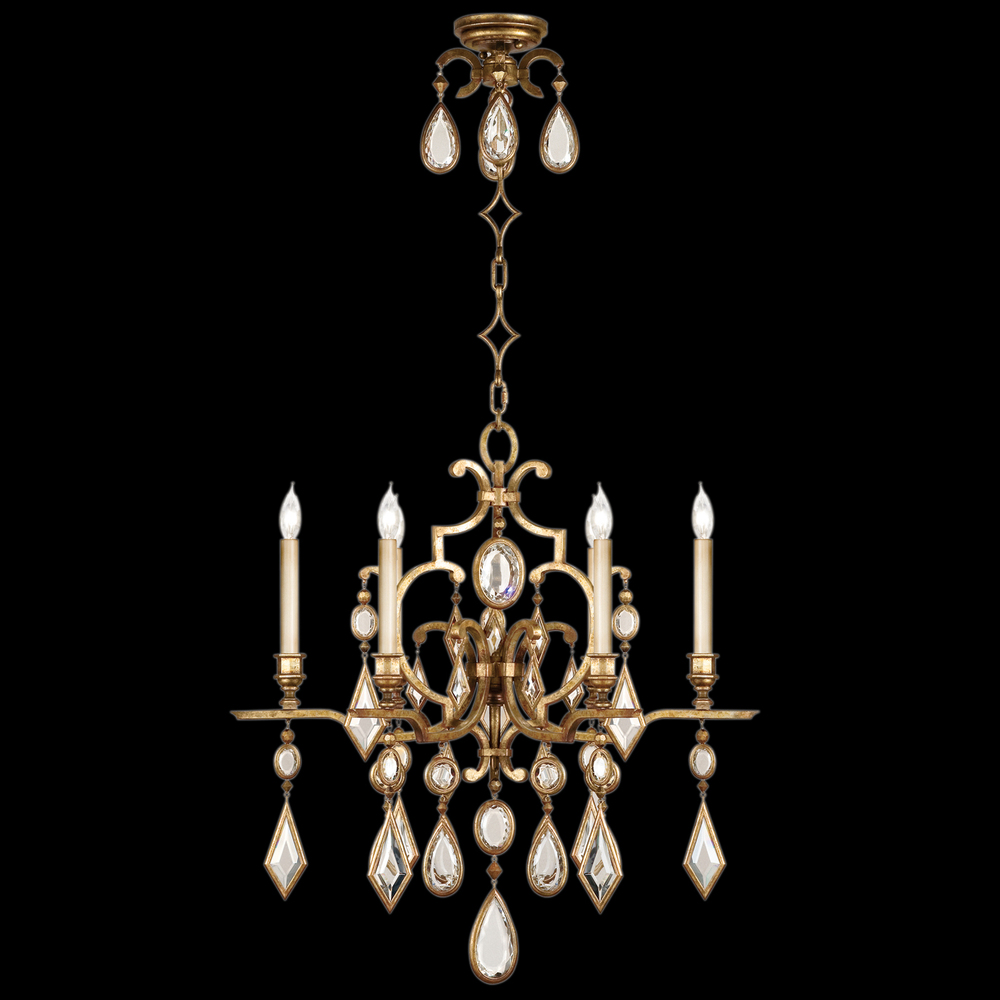 Encased Gems 29"W Round Chandelier